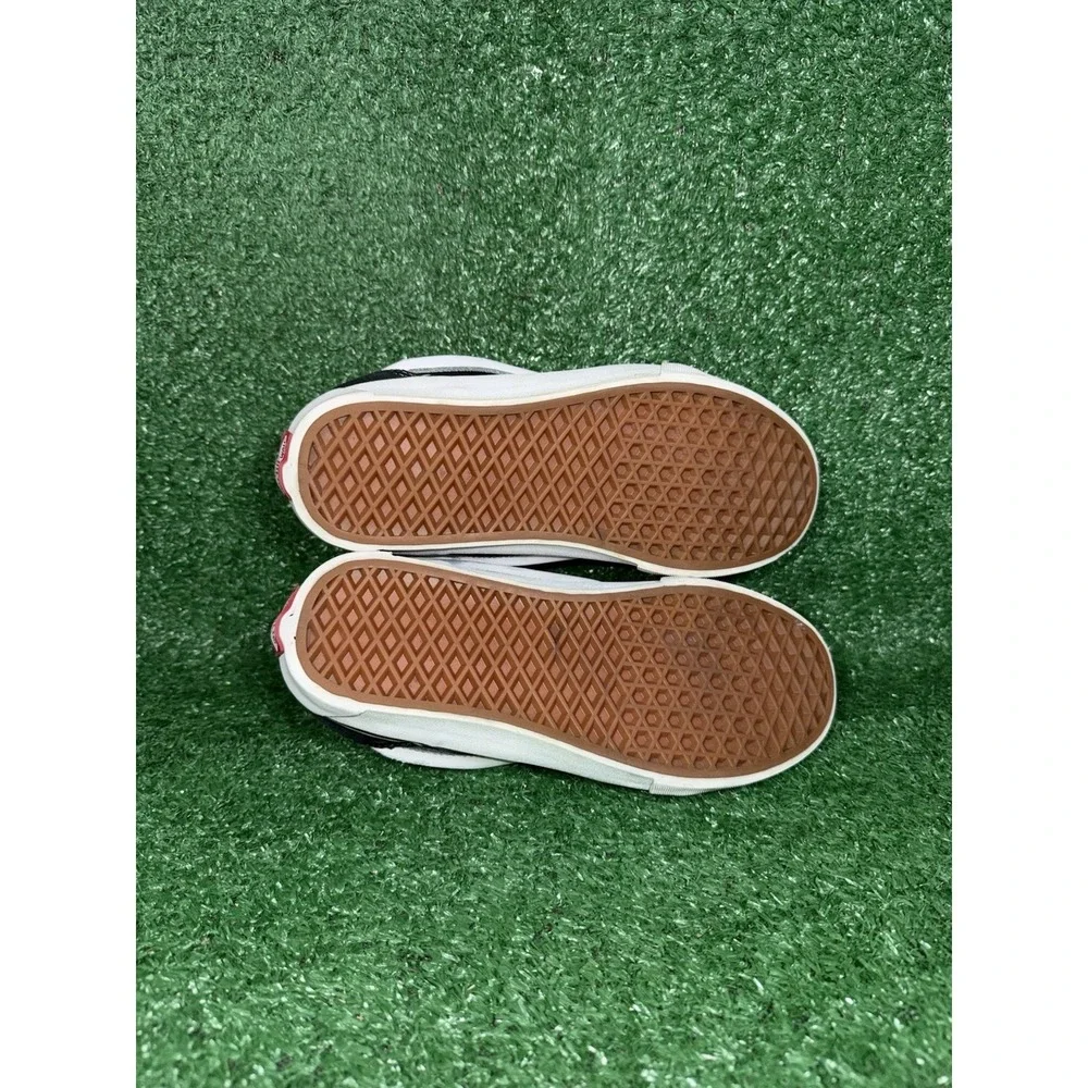 Vans Knu School Women Size 8 Black White Casual Skate Shoes Chunky Logo Sneakers